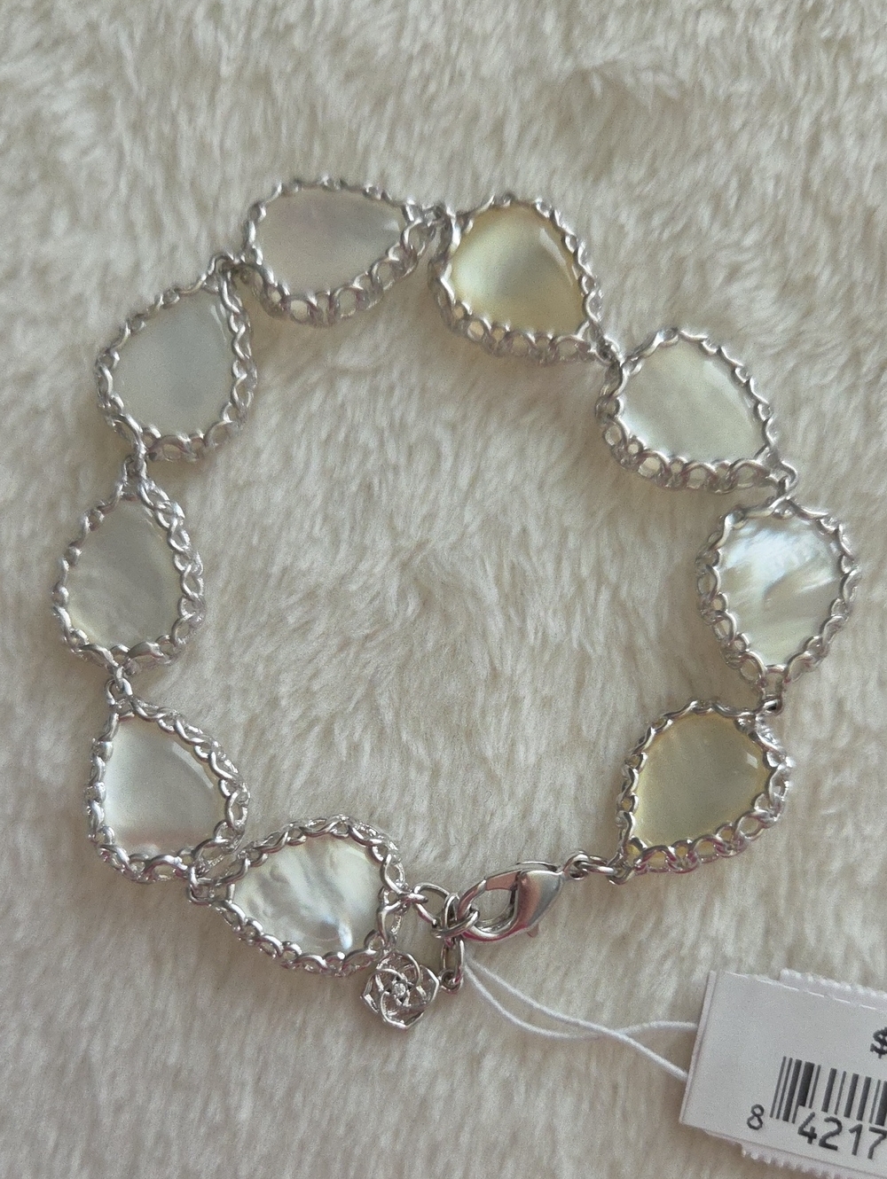 Kendra Scott Silver Mother of Pearl KENZIE BRACELET New NWT - Picture 6 of 9